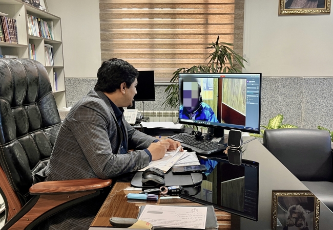 برگزاری ملاقات ویدیوکنفرانسی دادستان محترم شهرستان ملارد با زندانیان