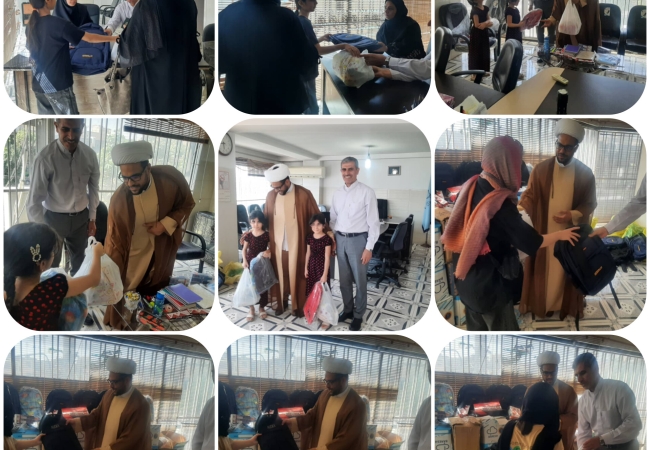 توزیع لوازم التحریر بین دانش آموزان تحت پوشش انجمن حمایت زندانیان شهرستان ملارد 